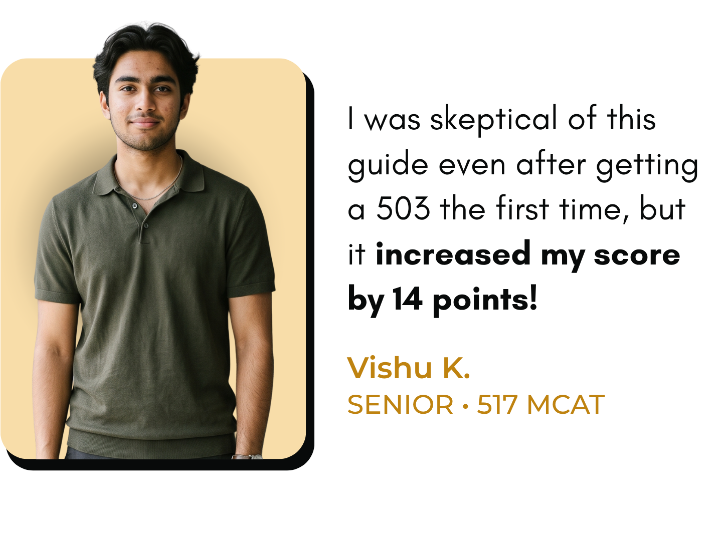 Student testimonial