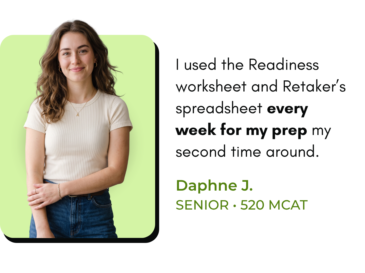 Student testimonial