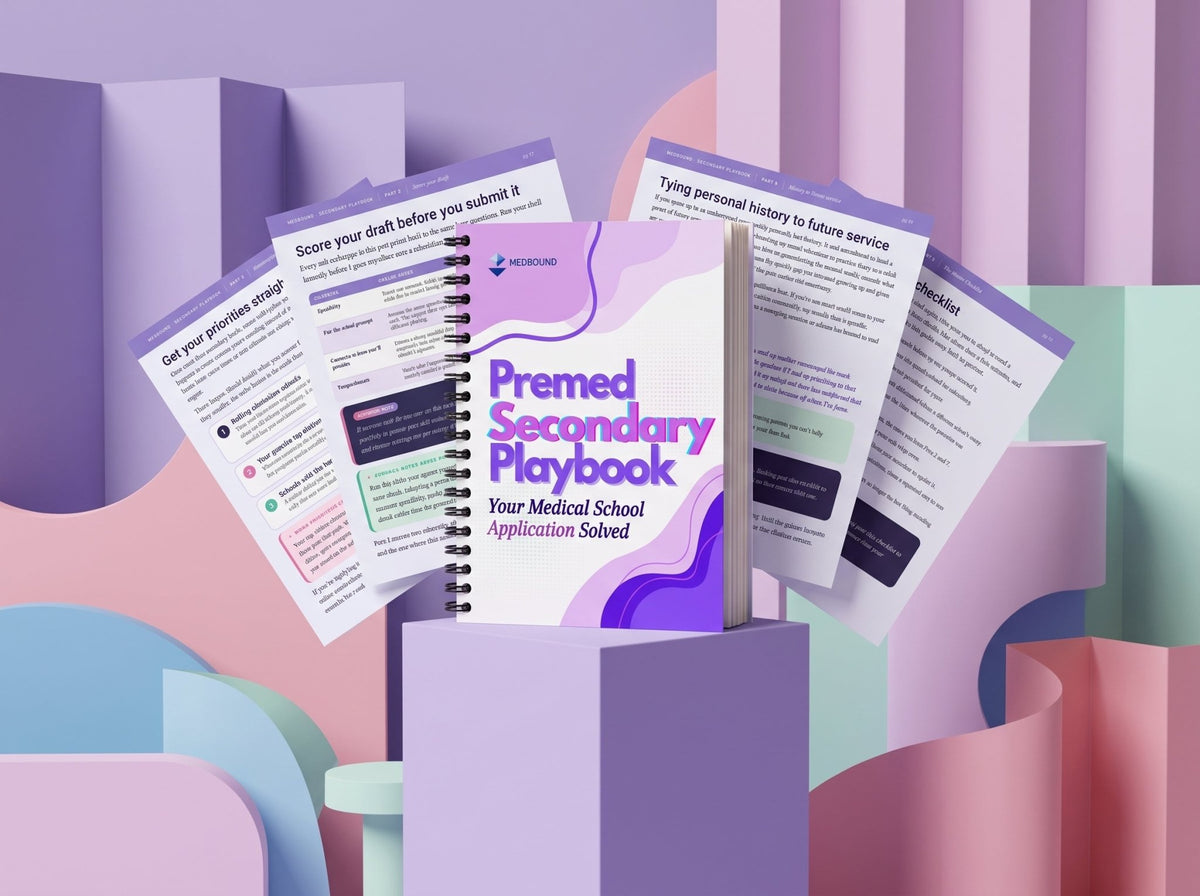 Premed Secondary Playbook - MedBound