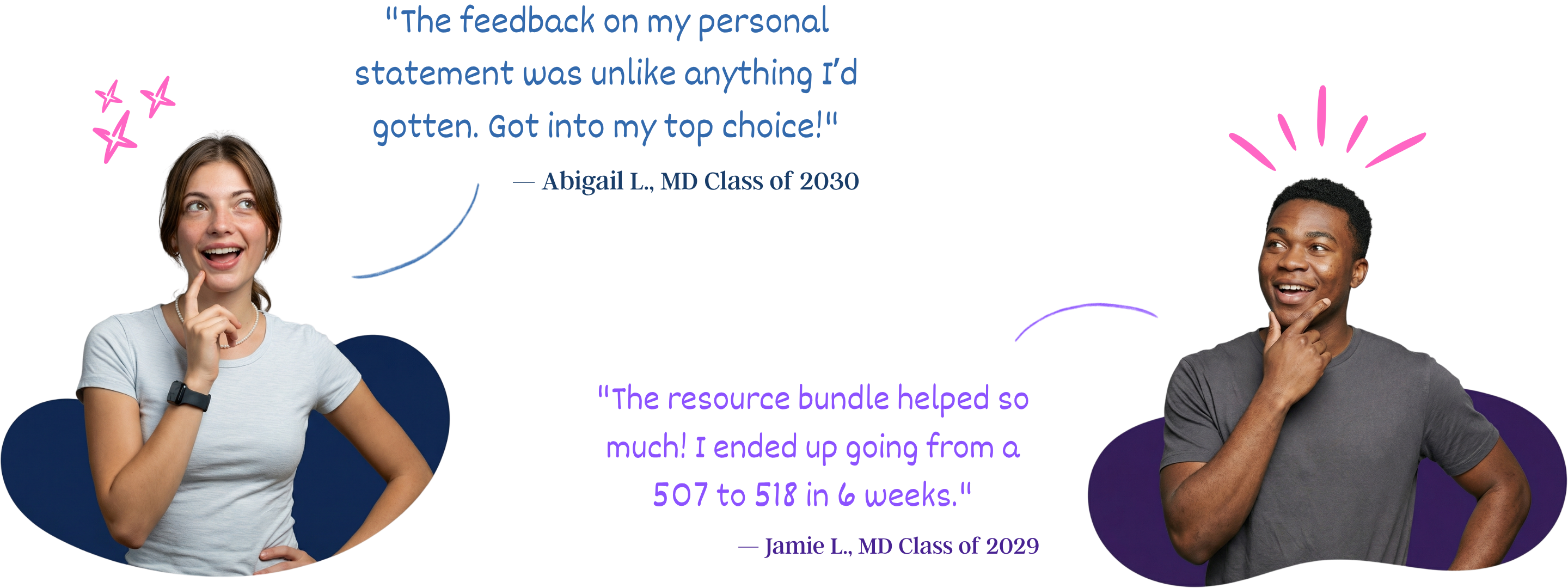 Student testimonials